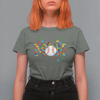 Autism Acceptance Baseball Mom T Shirt For Women Proud Mom Inclusive Support Graphic