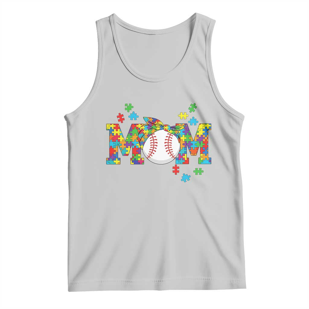 Autism Acceptance Baseball Mom Tank Top Proud Mom Inclusive Support Graphic