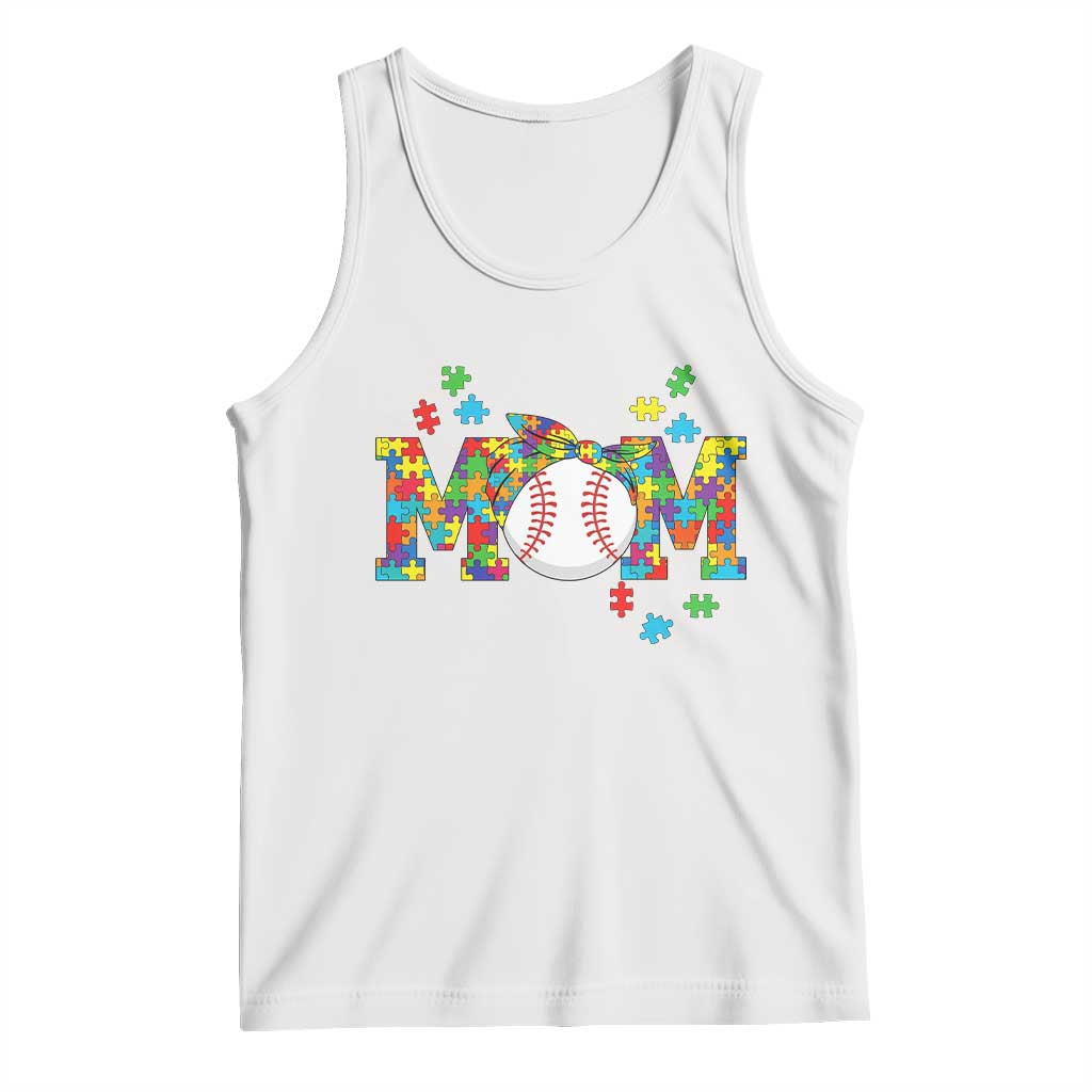 Autism Acceptance Baseball Mom Tank Top Proud Mom Inclusive Support Graphic