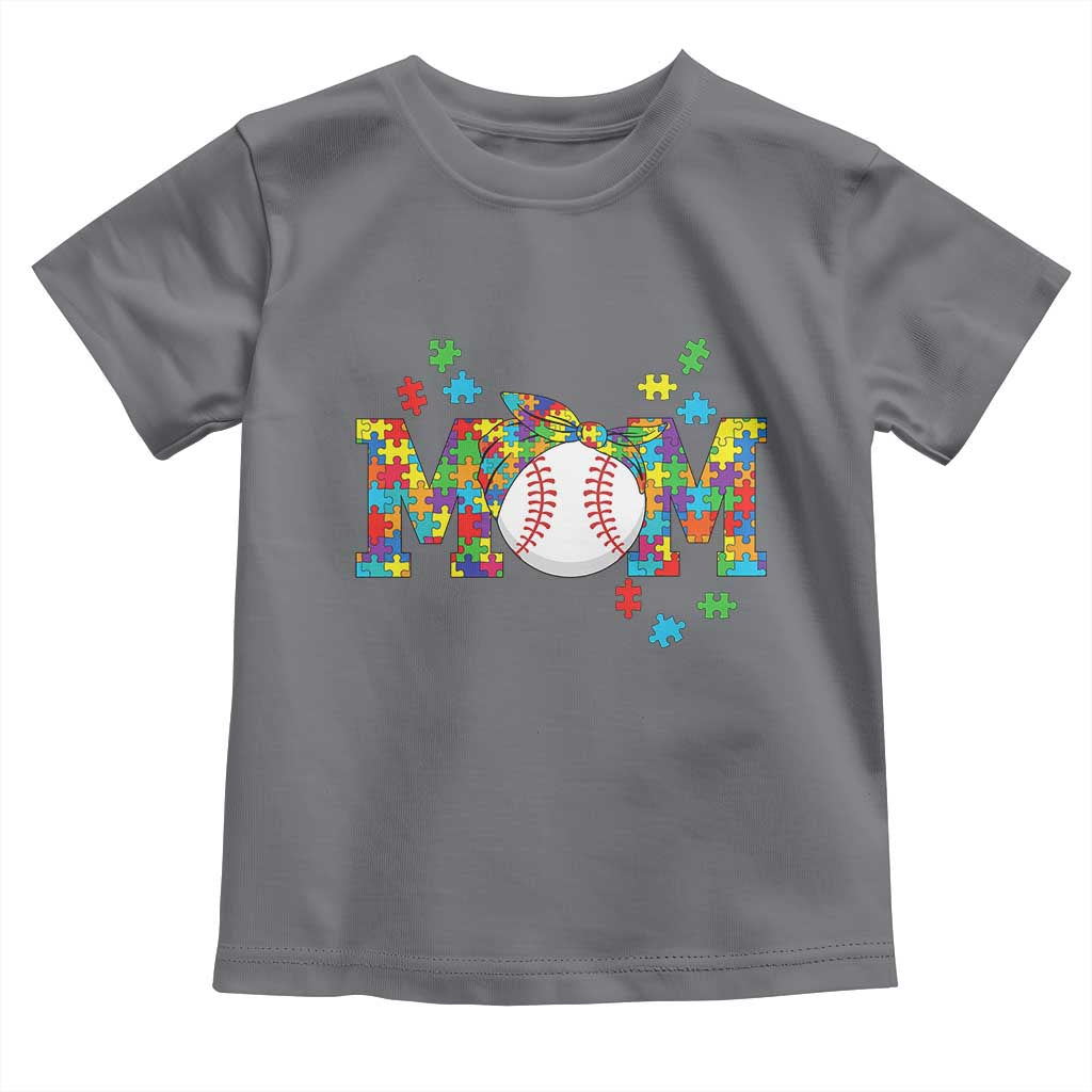Autism Acceptance Baseball Mom Toddler T Shirt Proud Mom Inclusive Support Graphic
