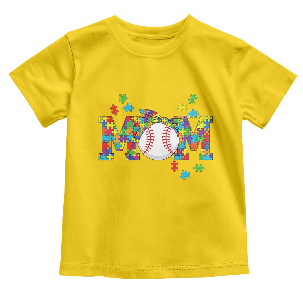 Autism Acceptance Baseball Mom Toddler T Shirt Proud Mom Inclusive Support Graphic