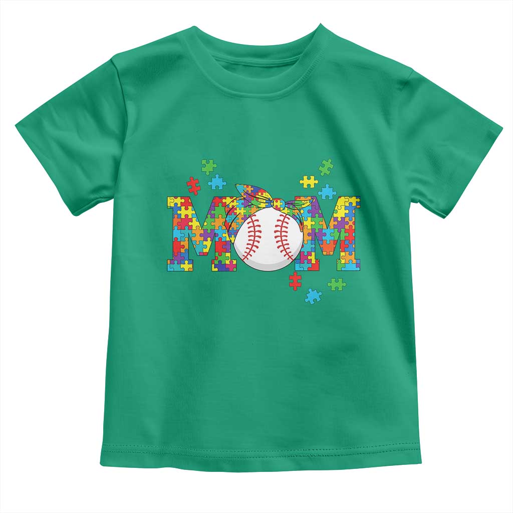 Autism Acceptance Baseball Mom Toddler T Shirt Proud Mom Inclusive Support Graphic