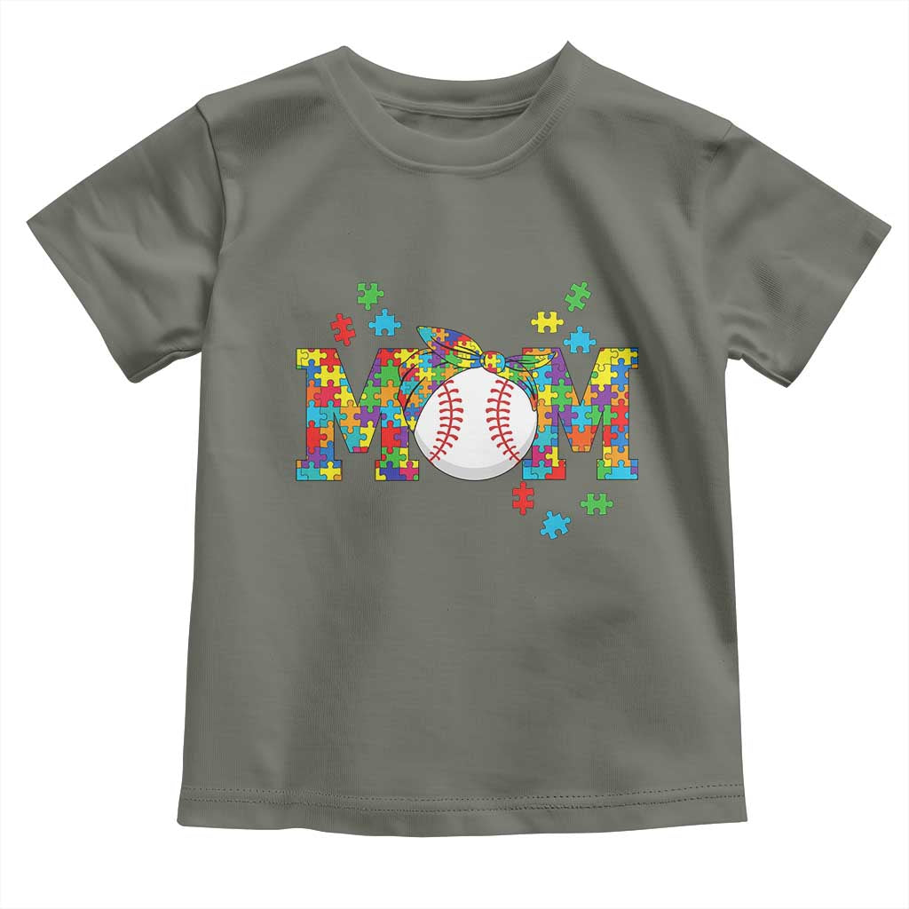 Autism Acceptance Baseball Mom Toddler T Shirt Proud Mom Inclusive Support Graphic