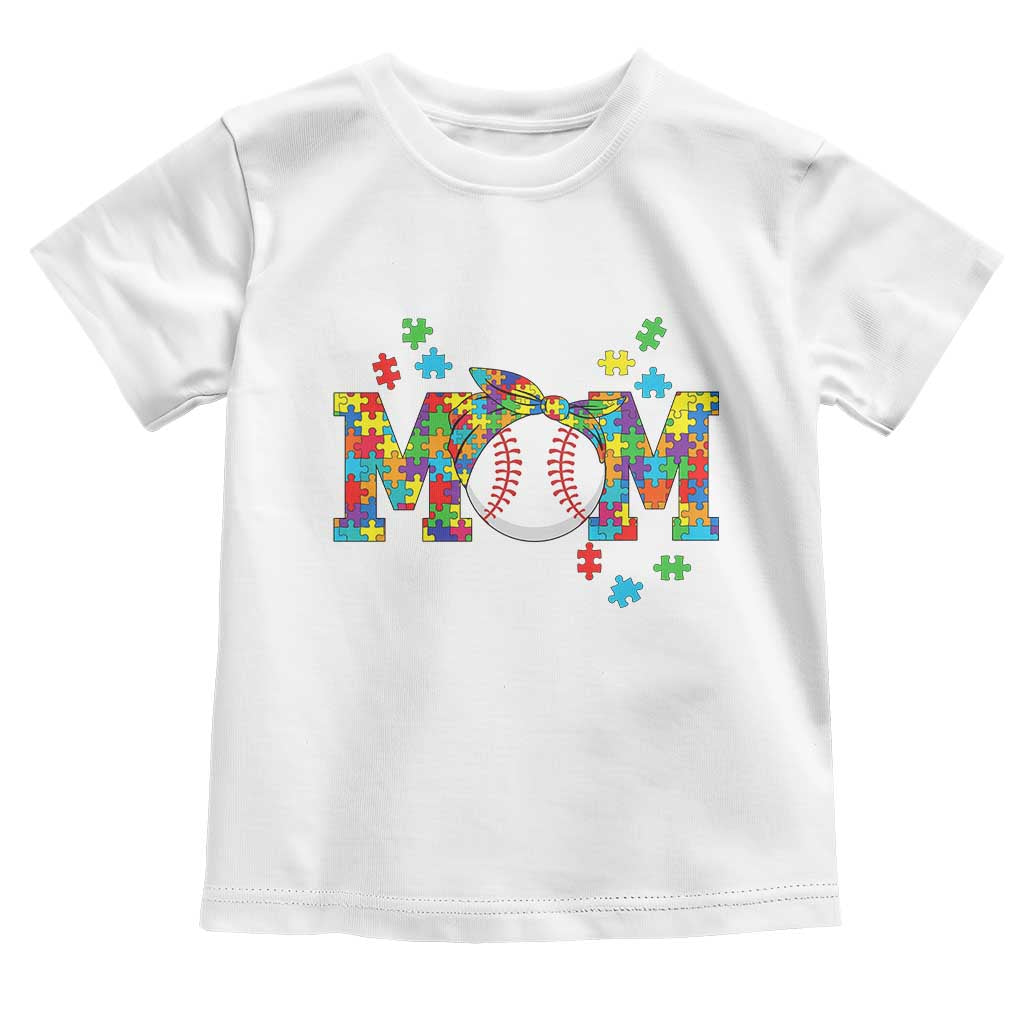 Autism Acceptance Baseball Mom Toddler T Shirt Proud Mom Inclusive Support Graphic