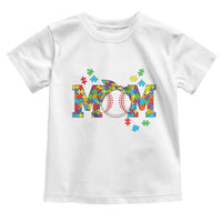 Autism Acceptance Baseball Mom Toddler T Shirt Proud Mom Inclusive Support Graphic