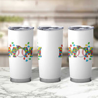 Autism Acceptance Baseball Mom Tumbler Cup Proud Mom Inclusive Support Graphic