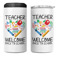 Teacher Welcome Back To School 4 in 1 Can Cooler Tumbler Cute Classroom Gift