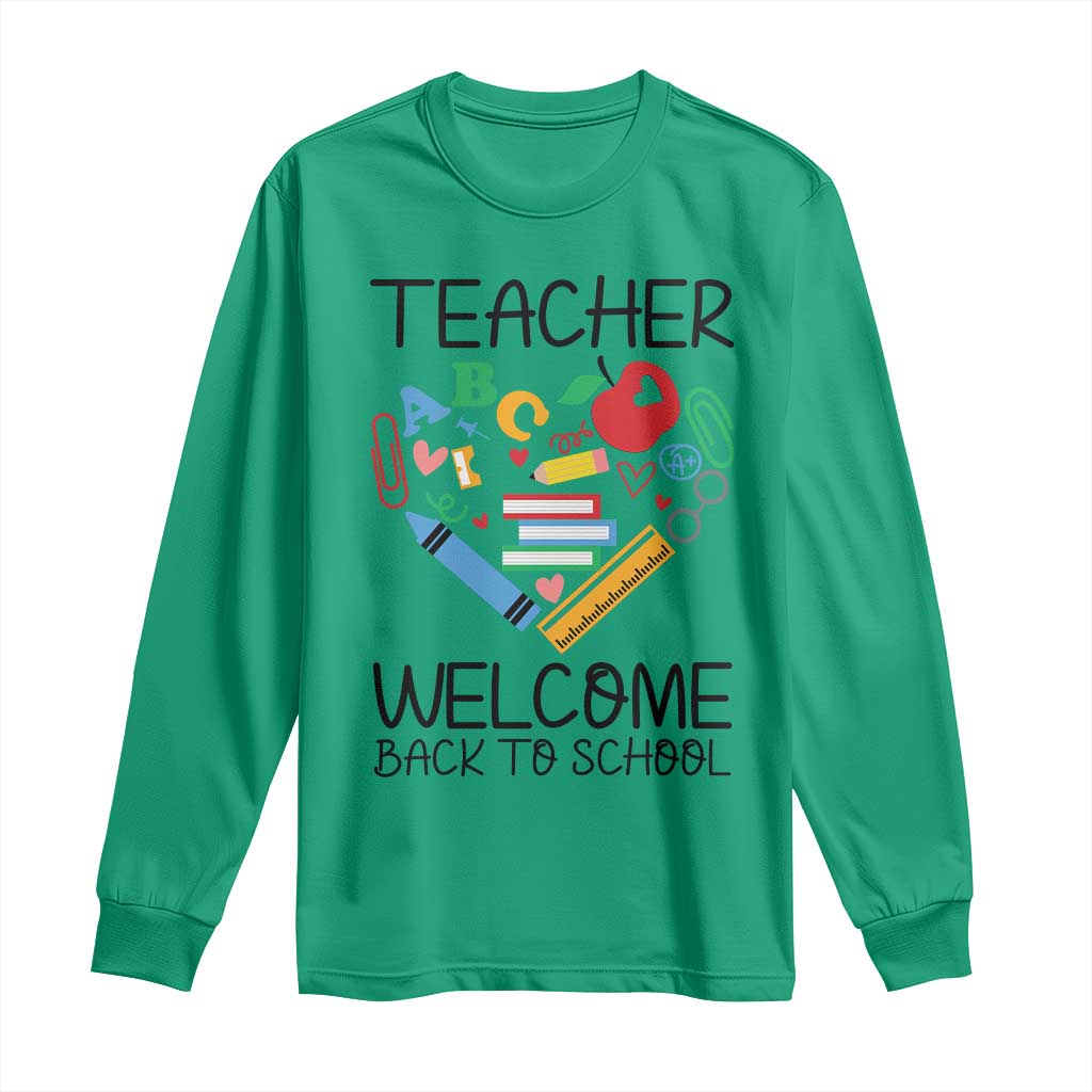 Teacher Welcome Back To School Long Sleeve Shirt Cute Classroom Gift - Wonder Print Shop