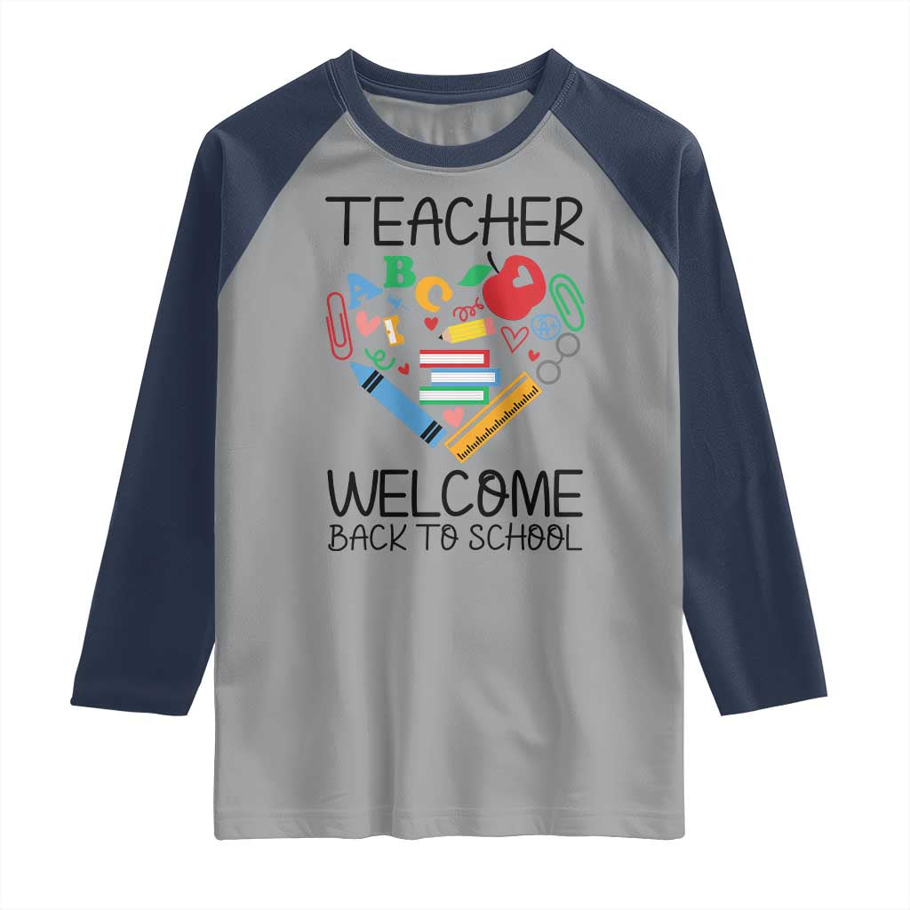 Teacher Welcome Back To School Raglan Shirt Cute Classroom Gift - Wonder Print Shop
