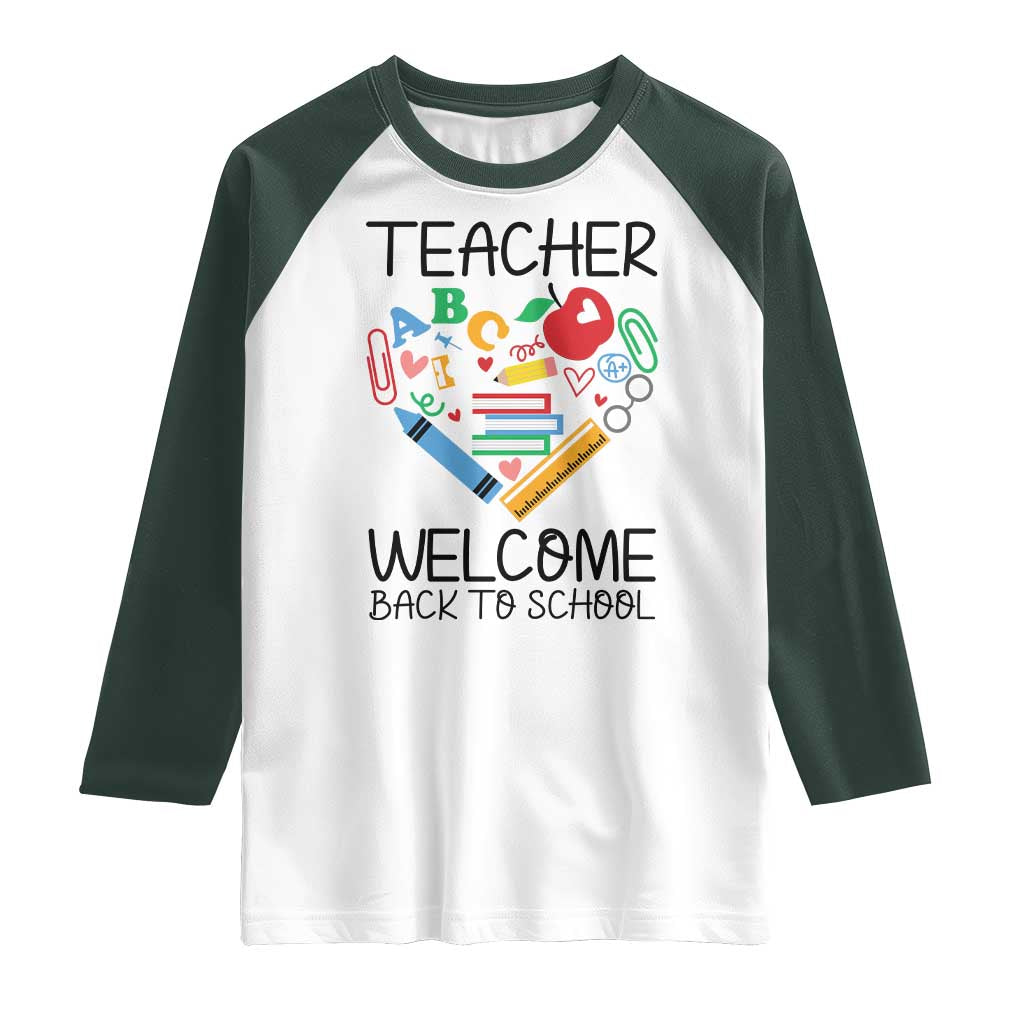 Teacher Welcome Back To School Raglan Shirt Cute Classroom Gift - Wonder Print Shop