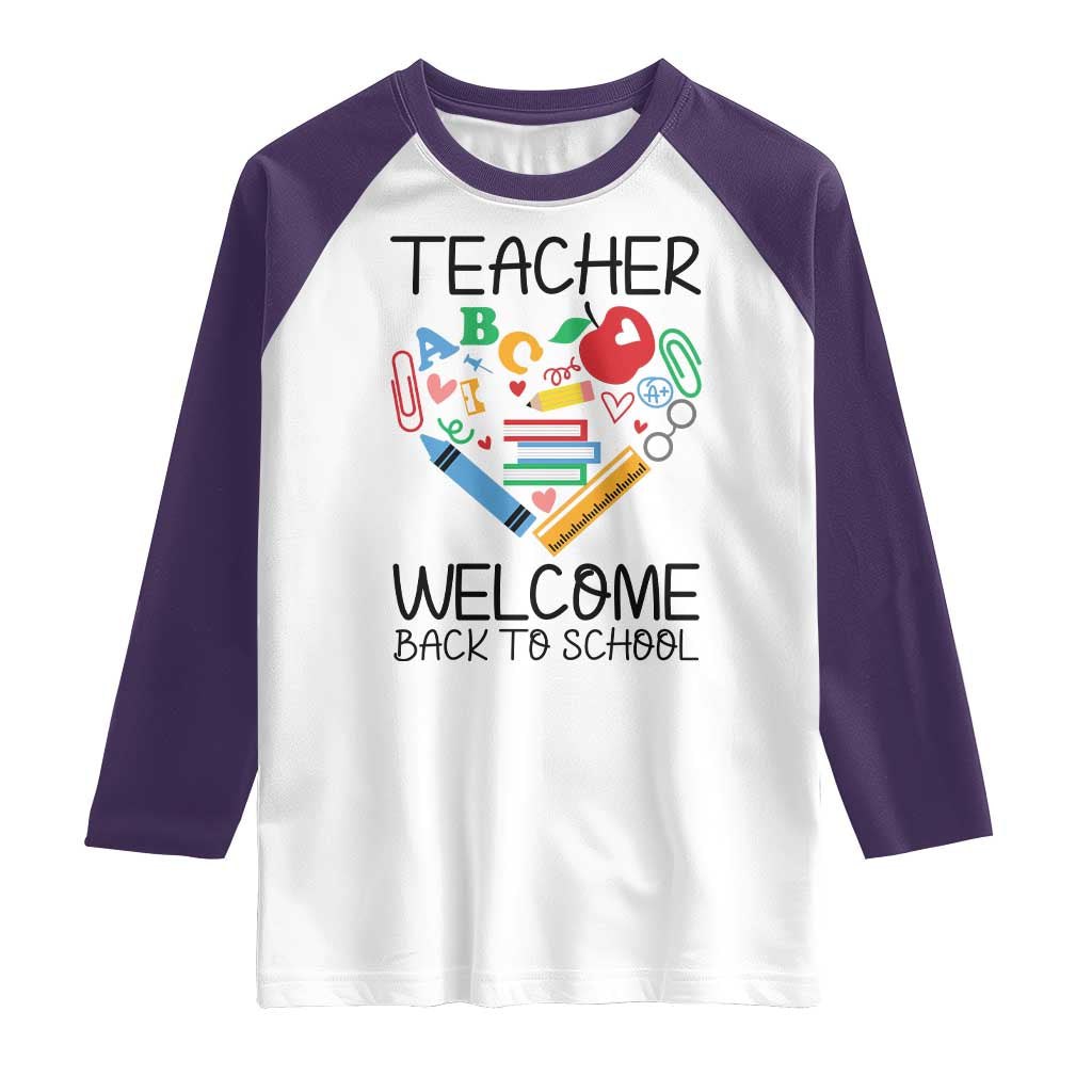 Teacher Welcome Back To School Raglan Shirt Cute Classroom Gift - Wonder Print Shop