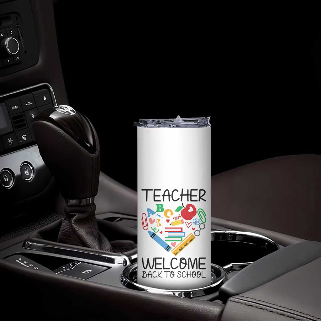 Teacher Welcome Back To School Skinny Tumbler Cute Classroom Gift