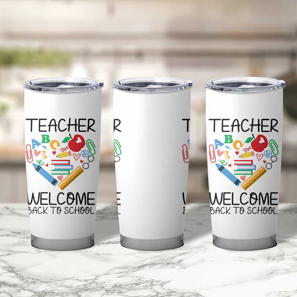 Teacher Welcome Back To School Tumbler Cup Cute Classroom Gift
