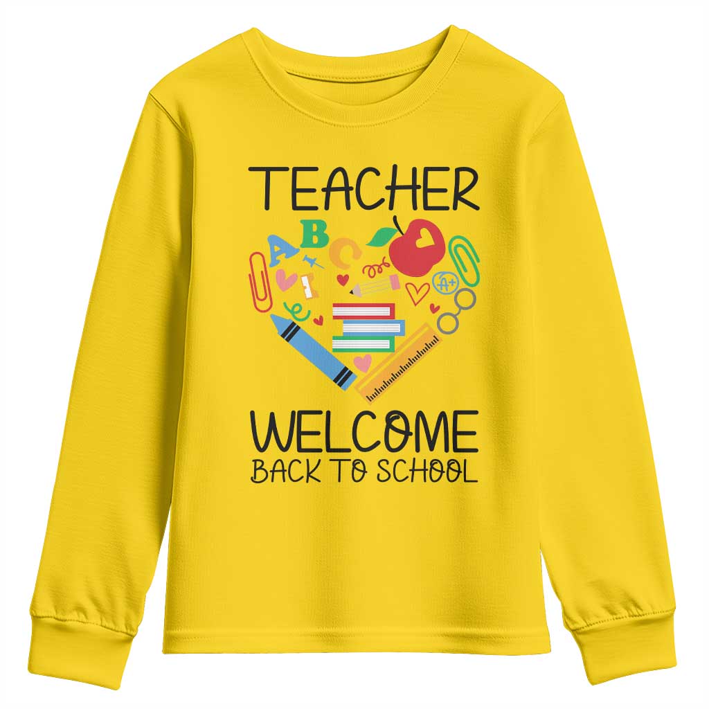 Teacher Welcome Back To School Youth Sweatshirt Cute Classroom Gift - Wonder Print Shop