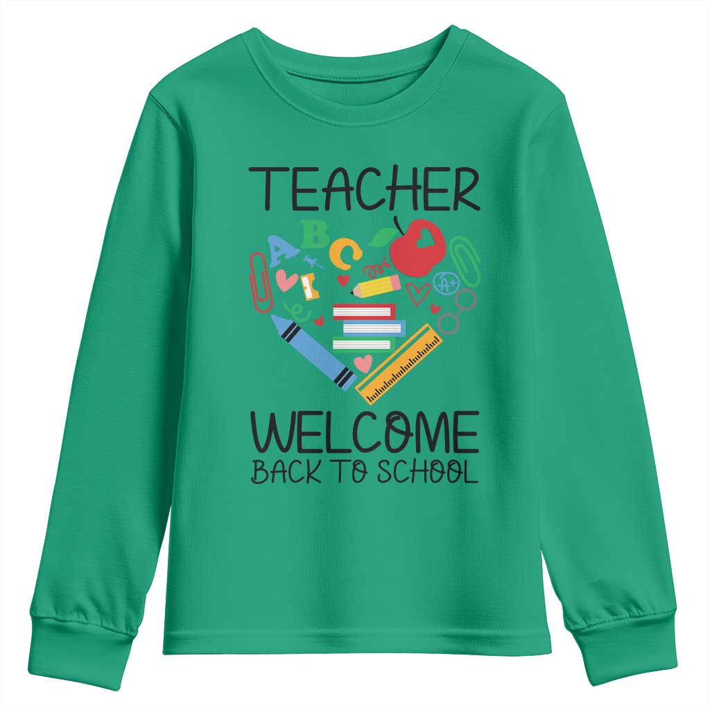 Teacher Welcome Back To School Youth Sweatshirt Cute Classroom Gift - Wonder Print Shop