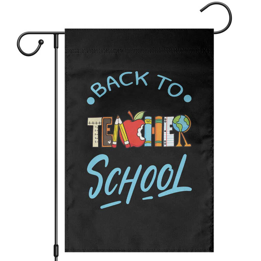 Back To School Teacher Life Funny Educator Gift Garden Flag - Wonder Print Shop
