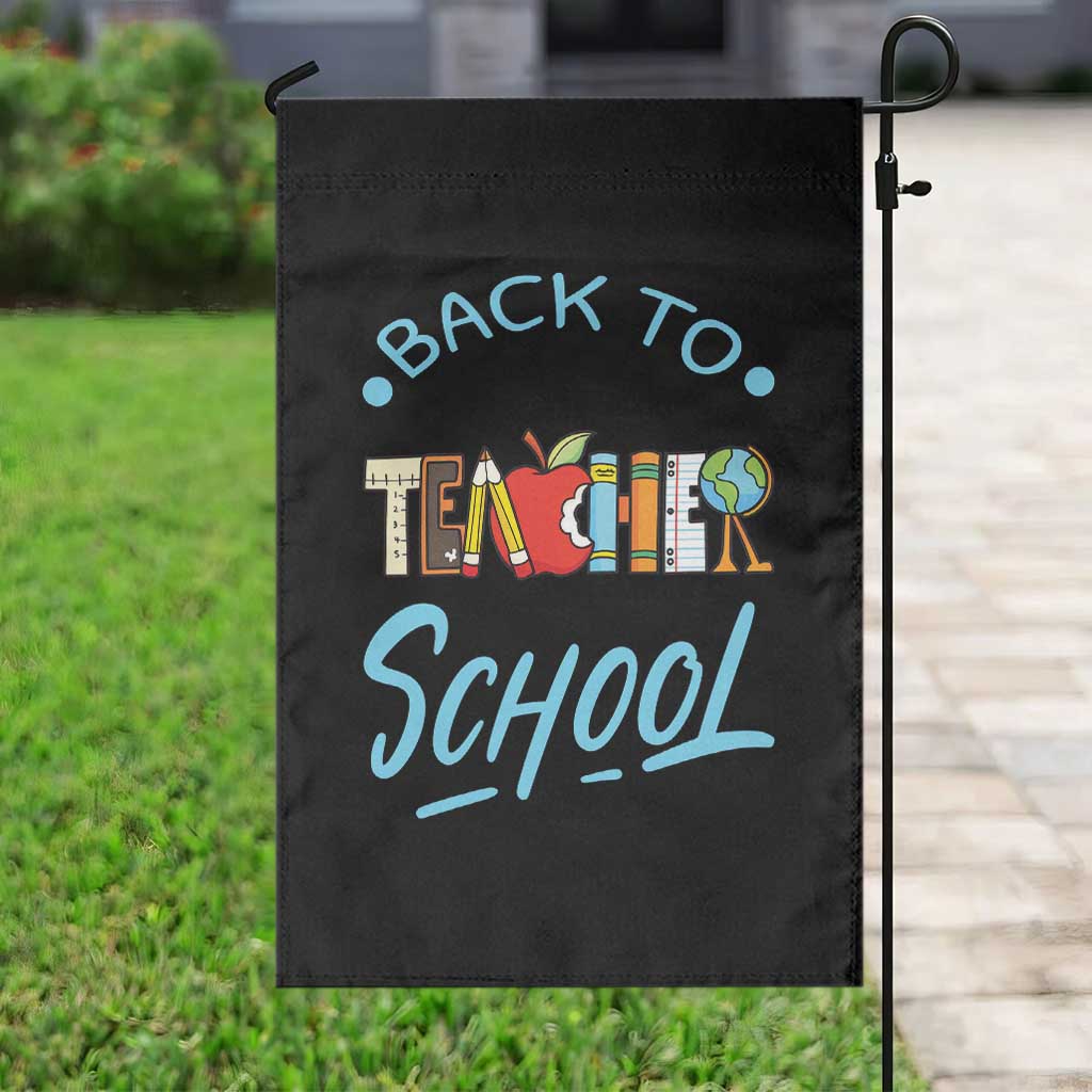 Back To School Teacher Life Funny Educator Gift Garden Flag - Wonder Print Shop