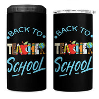Back To School Teacher Life Funny Educator Gift 4 in 1 Can Cooler Tumbler