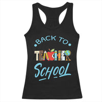Back To School Teacher Life Funny Educator Gift Racerback Tank Top - Wonder Print Shop