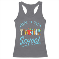 Back To School Teacher Life Funny Educator Gift Racerback Tank Top - Wonder Print Shop