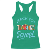 Back To School Teacher Life Funny Educator Gift Racerback Tank Top - Wonder Print Shop
