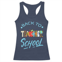 Back To School Teacher Life Funny Educator Gift Racerback Tank Top - Wonder Print Shop