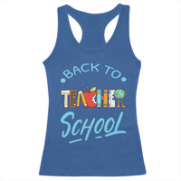 Back To School Teacher Life Funny Educator Gift Racerback Tank Top - Wonder Print Shop
