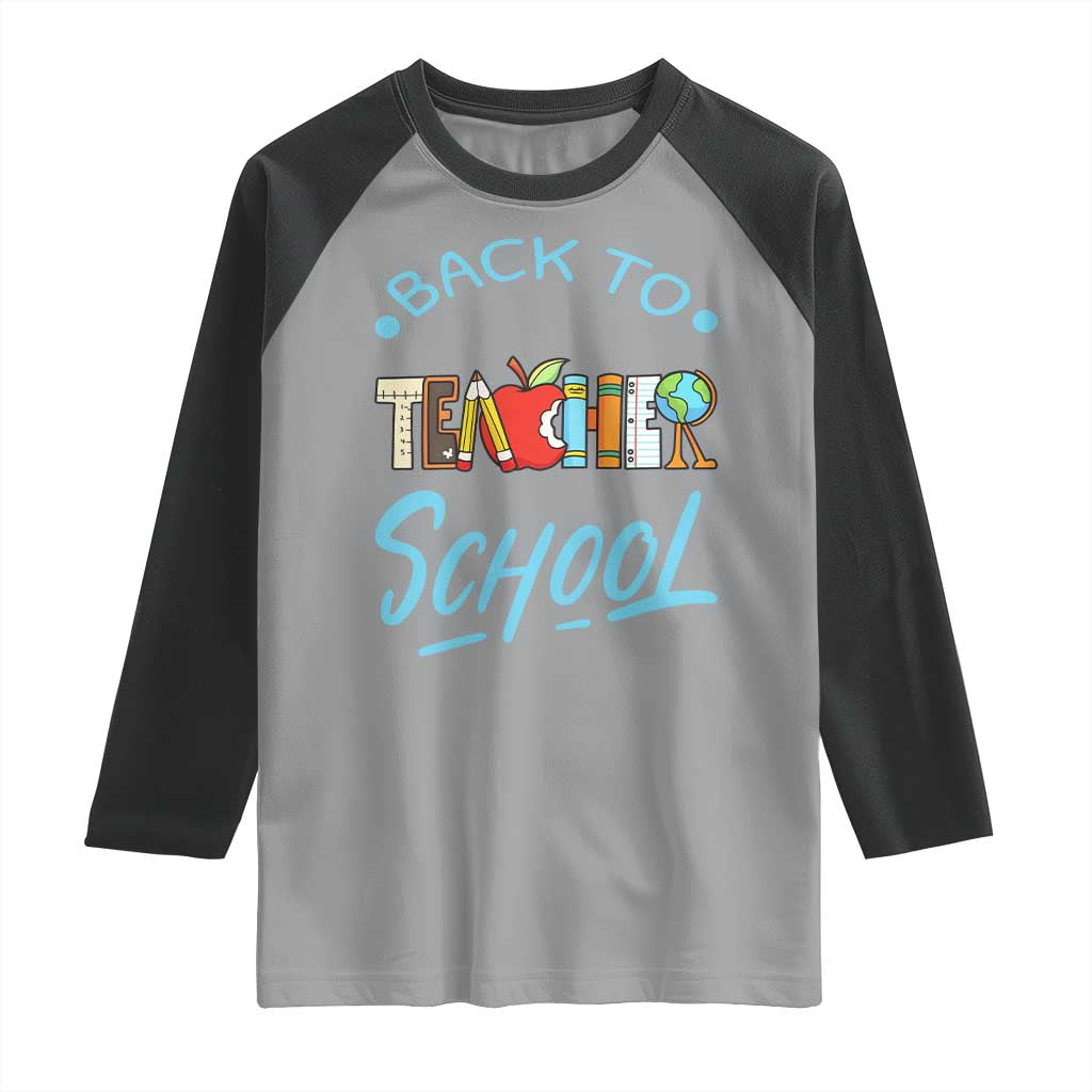Back To School Teacher Life Funny Educator Gift Raglan Shirt - Wonder Print Shop