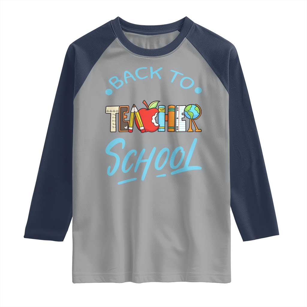 Back To School Teacher Life Funny Educator Gift Raglan Shirt - Wonder Print Shop