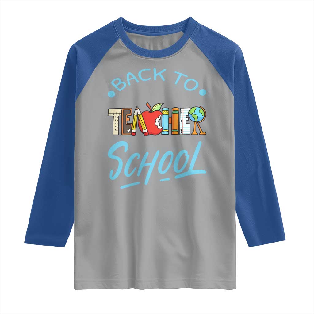 Back To School Teacher Life Funny Educator Gift Raglan Shirt - Wonder Print Shop