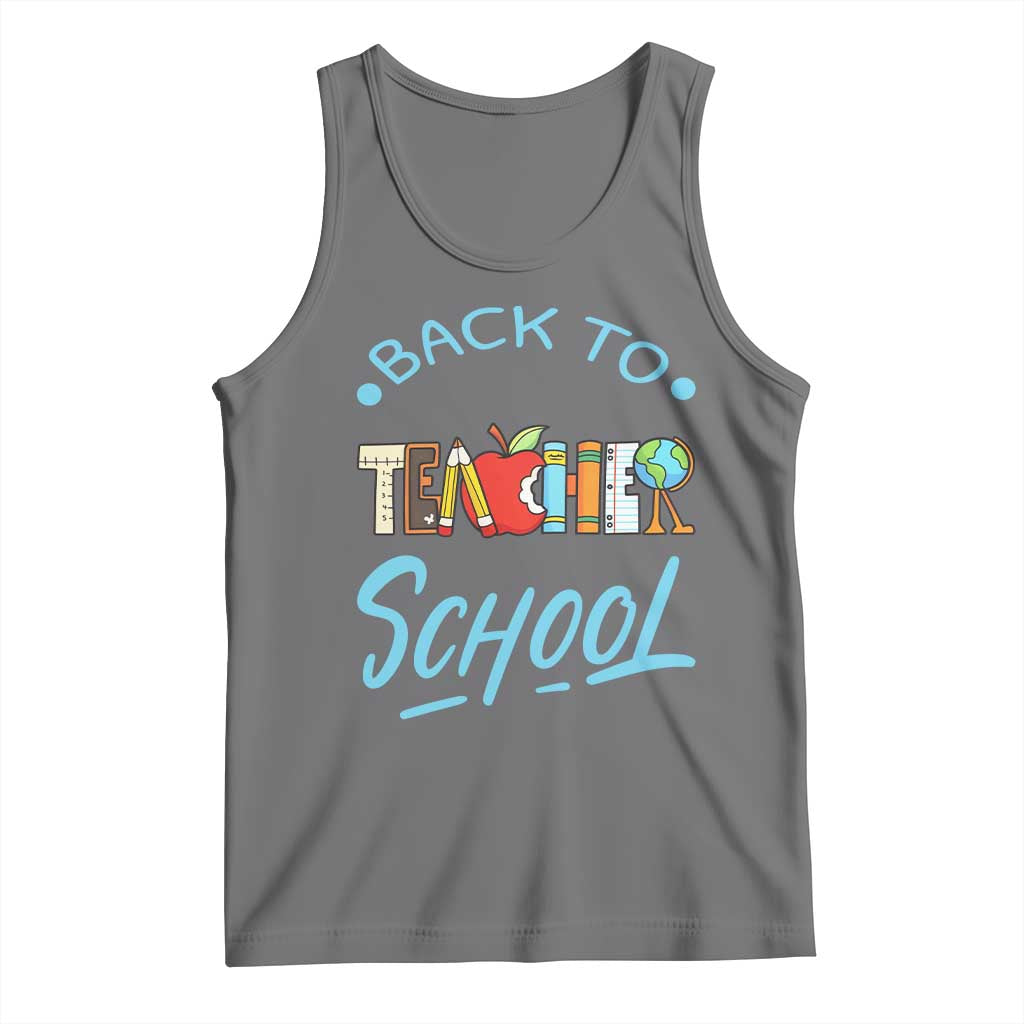 Back To School Teacher Life Funny Educator Gift Tank Top - Wonder Print Shop