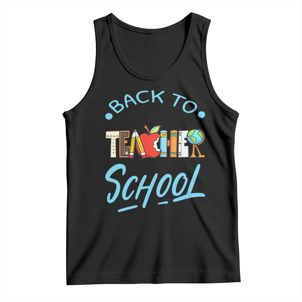 Back To School Teacher Life Funny Educator Gift Tank Top - Wonder Print Shop