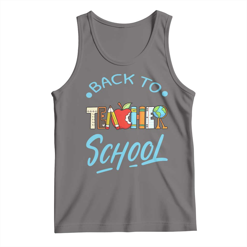 Back To School Teacher Life Funny Educator Gift Tank Top - Wonder Print Shop