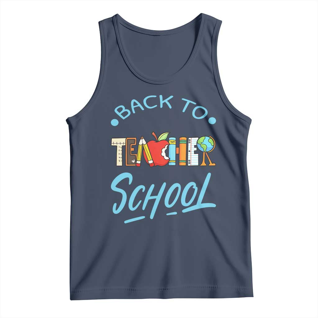 Back To School Teacher Life Funny Educator Gift Tank Top - Wonder Print Shop