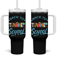 Back To School Teacher Life Funny Educator Gift Tumbler With Handle