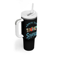 Back To School Teacher Life Funny Educator Gift Tumbler With Handle