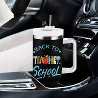 Back To School Teacher Life Funny Educator Gift Tumbler With Handle