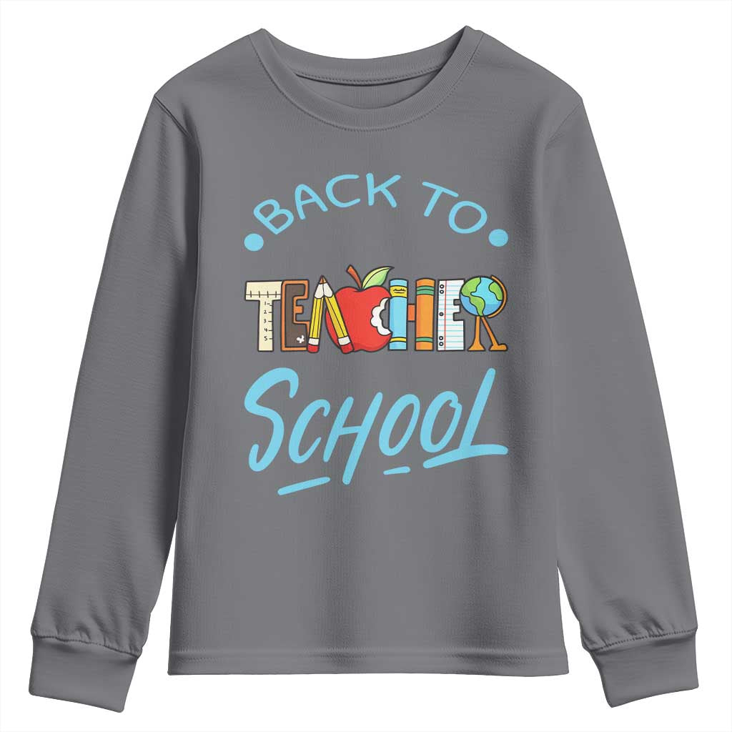 Back To School Teacher Life Funny Educator Gift Youth Sweatshirt - Wonder Print Shop