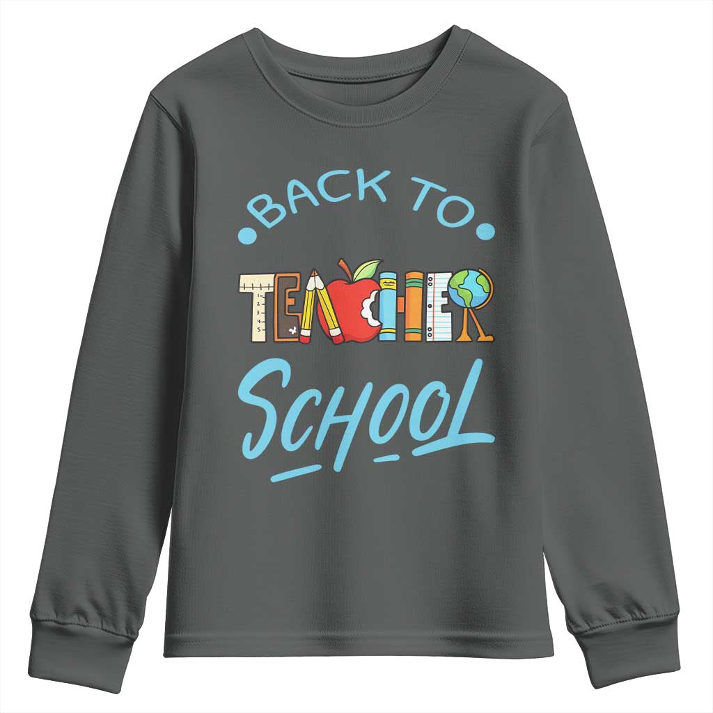 Back To School Teacher Life Funny Educator Gift Youth Sweatshirt - Wonder Print Shop