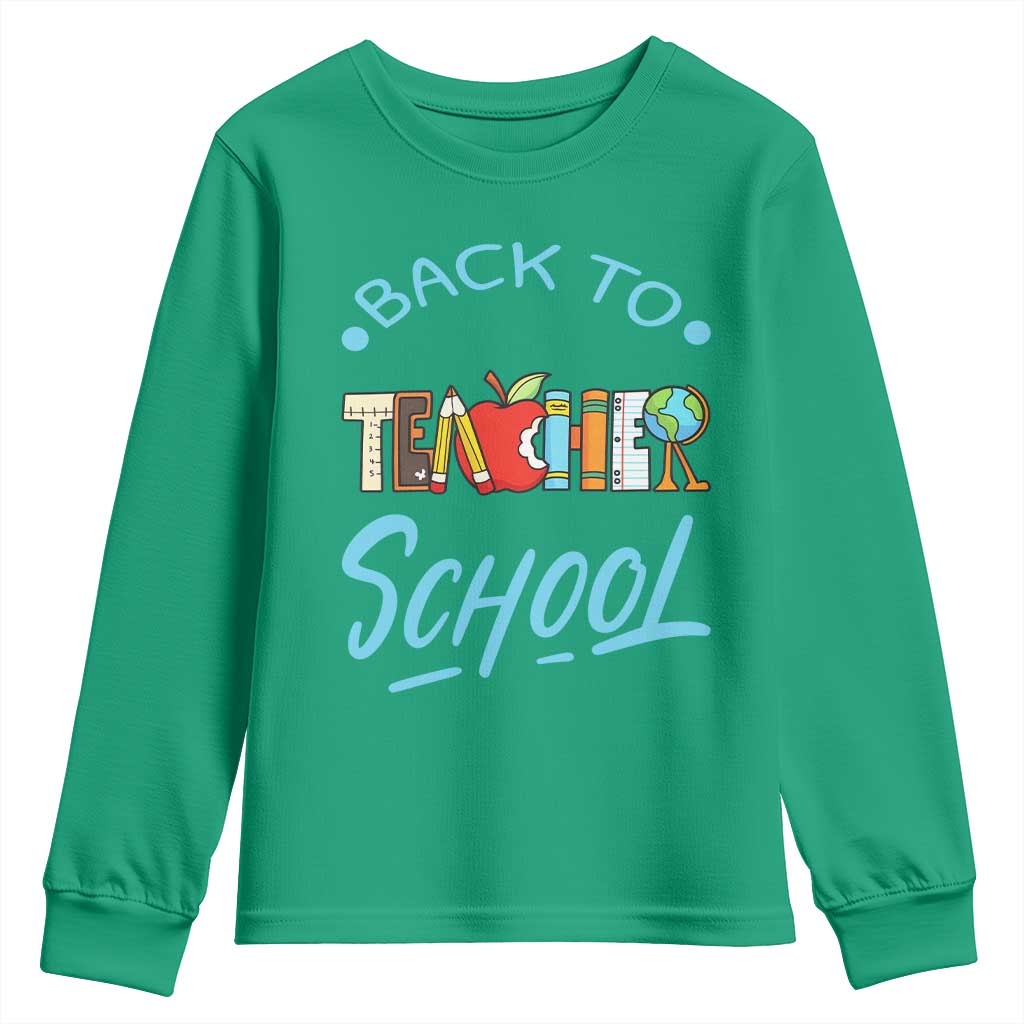 Back To School Teacher Life Funny Educator Gift Youth Sweatshirt - Wonder Print Shop