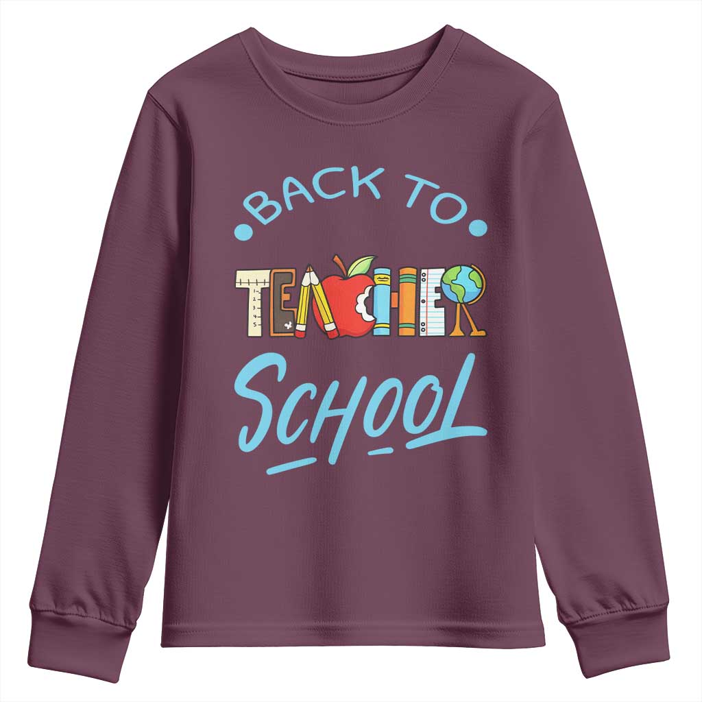 Back To School Teacher Life Funny Educator Gift Youth Sweatshirt - Wonder Print Shop