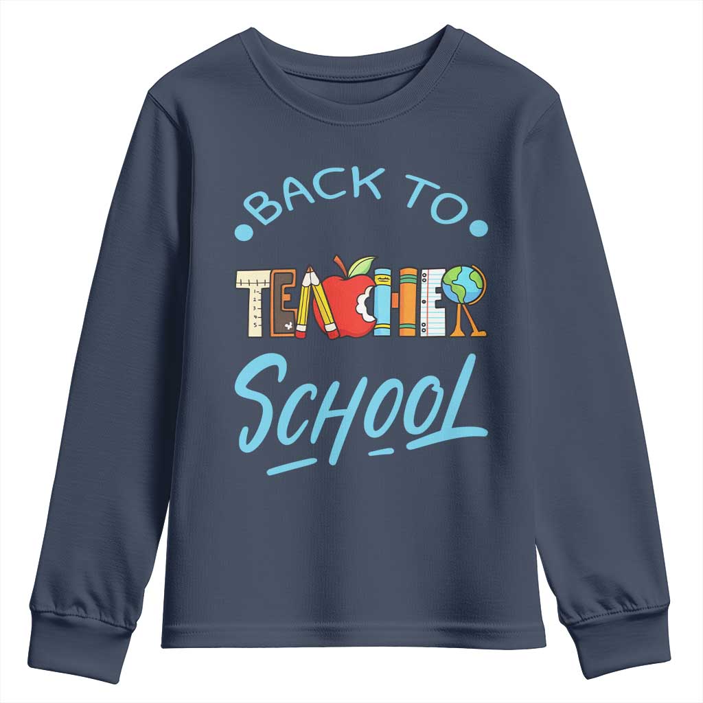 Back To School Teacher Life Funny Educator Gift Youth Sweatshirt - Wonder Print Shop