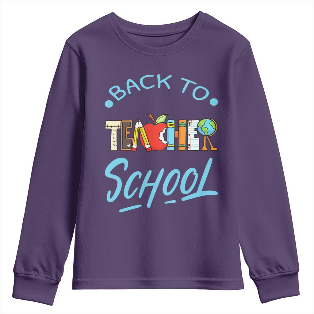Back To School Teacher Life Funny Educator Gift Youth Sweatshirt - Wonder Print Shop