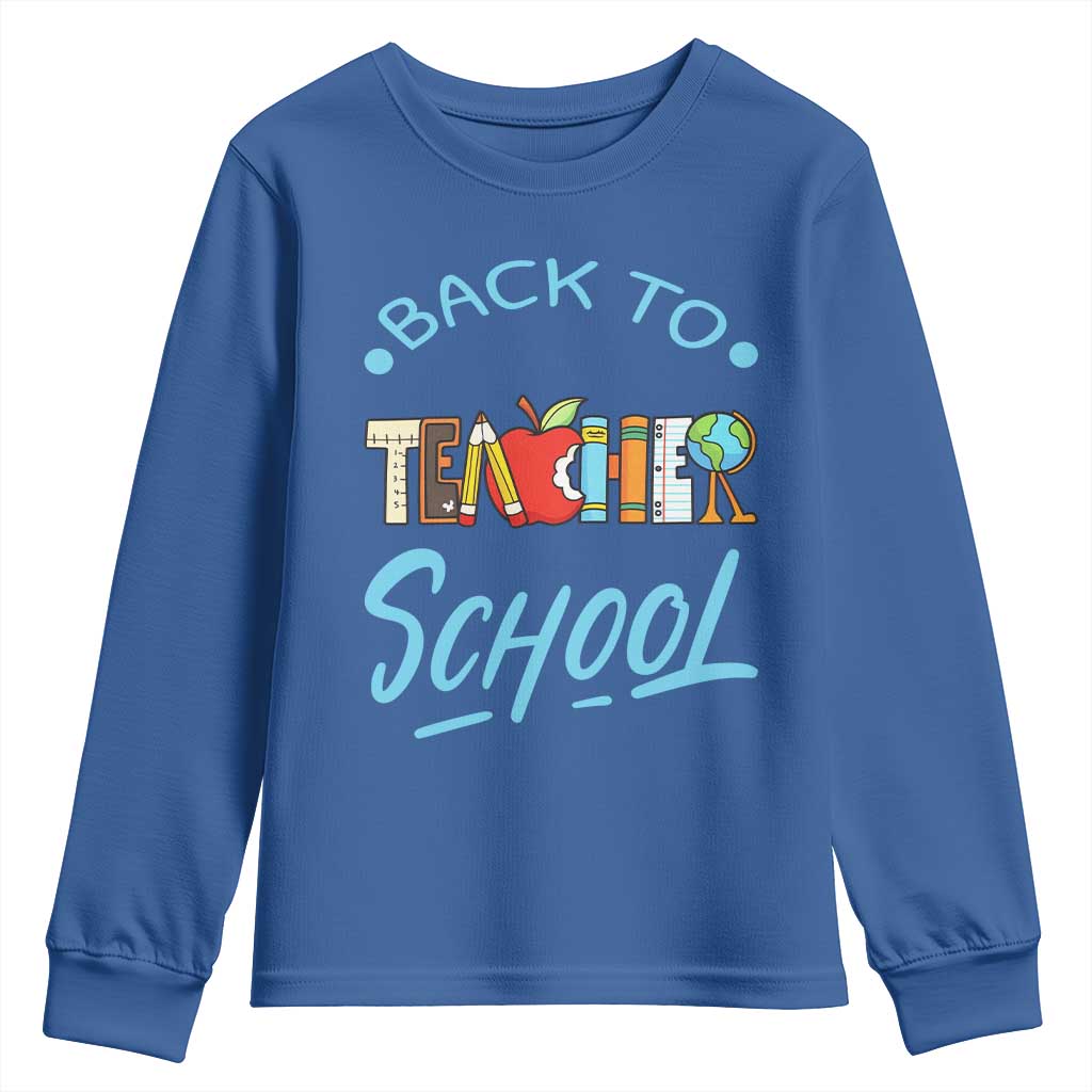 Back To School Teacher Life Funny Educator Gift Youth Sweatshirt - Wonder Print Shop