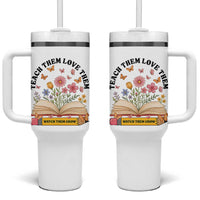 Teach Them Love Them Watch Them Grow Tumbler With Handle Inspirational Teacher Gift