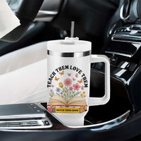 Teach Them Love Them Watch Them Grow Tumbler With Handle Inspirational Teacher Gift
