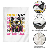 Funny Cat First Day Of School Garden Flag Back To School Gift For Kids - Wonder Print Shop