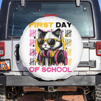 Funny Cat First Day Of School Spare Tire Cover Back To School Gift For Kids - Wonder Print Shop