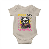 Funny Cat First Day Of School Baby Onesie Back To School Gift For Kids - Wonder Print Shop