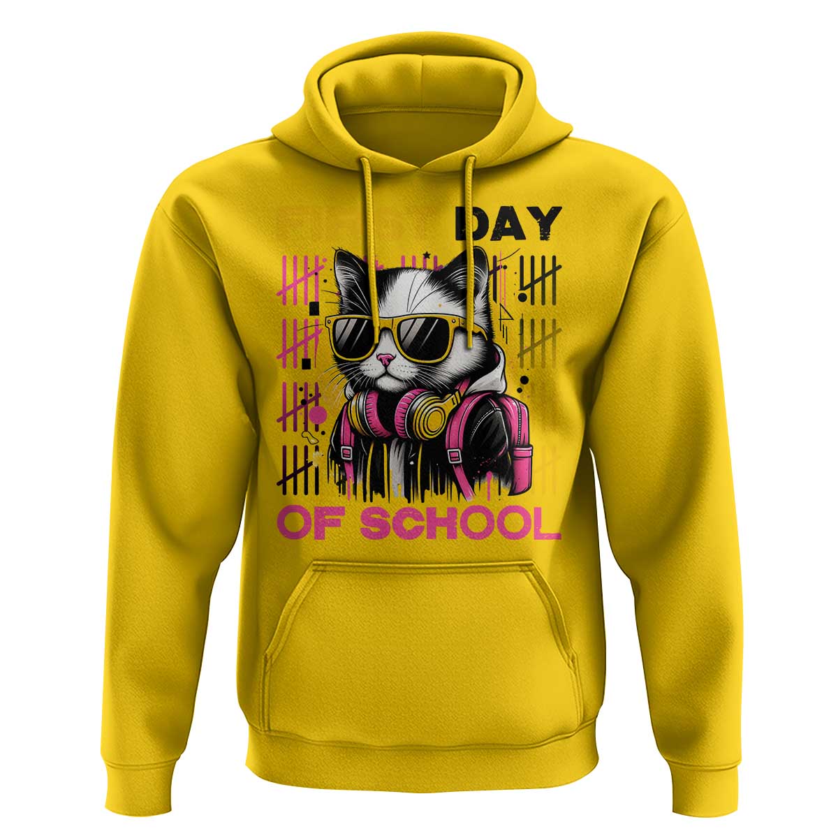 Funny Cat First Day Of School Hoodie Back To School Gift For Kids - Wonder Print Shop